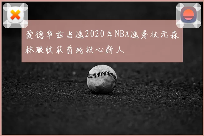 爱德华兹当选2020年NBA选秀状元森林狼收获首轮核心新人